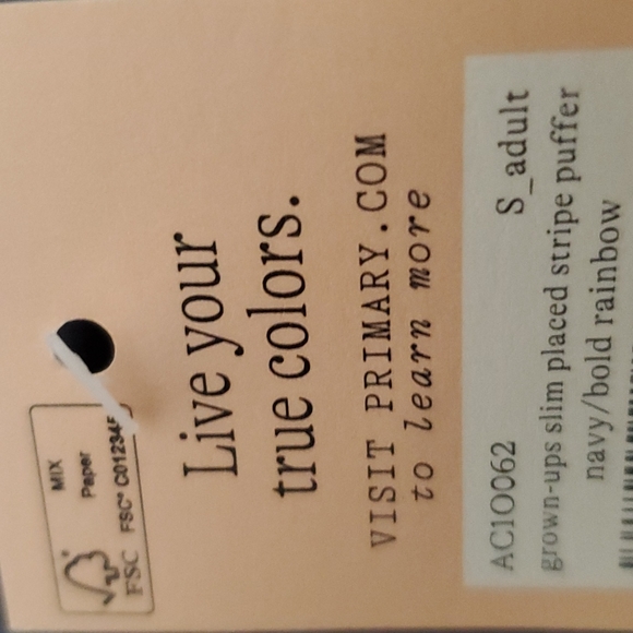 Primary jacket size small adult 🧥🧤🧣☔️❄️🌈 - Picture 4 of 16